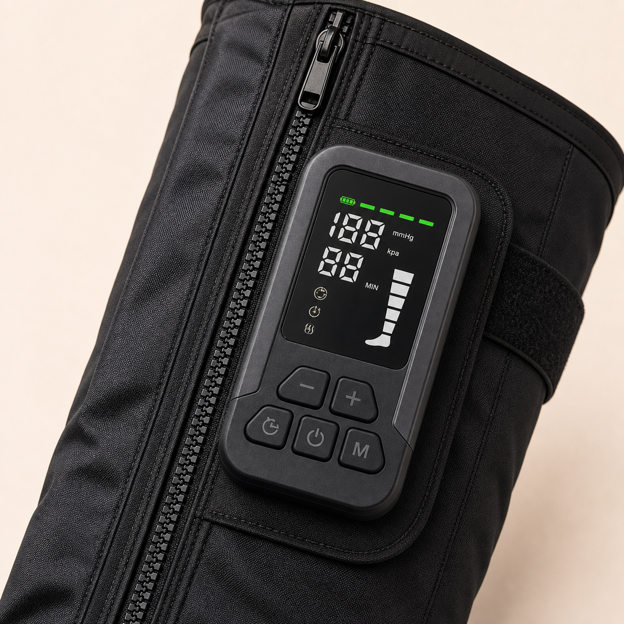 Handheld controller for the leg massager boots