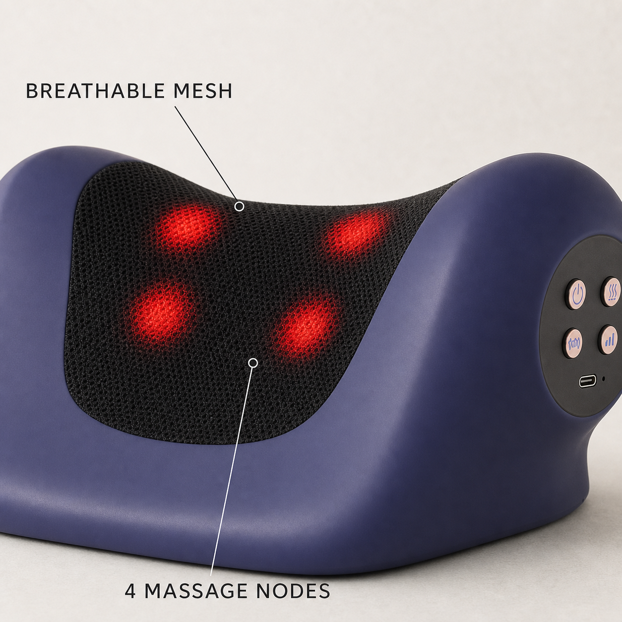 USB-C rechargeable neck massager pillow