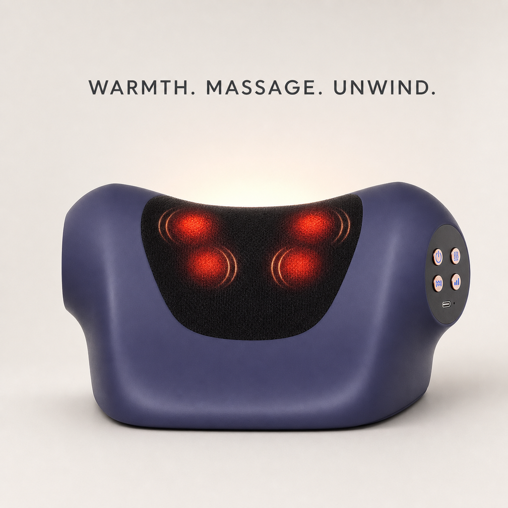 Breathable mesh heated neck massager design