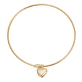 Gold-tone heart pendant necklace and bracelet set